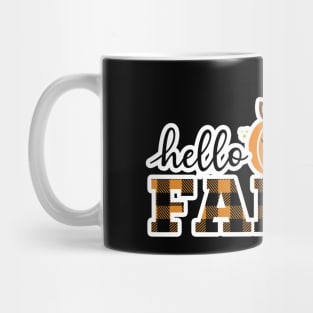 Say Hello Fall with a Unicorn Attitude (Dark bg) Mug